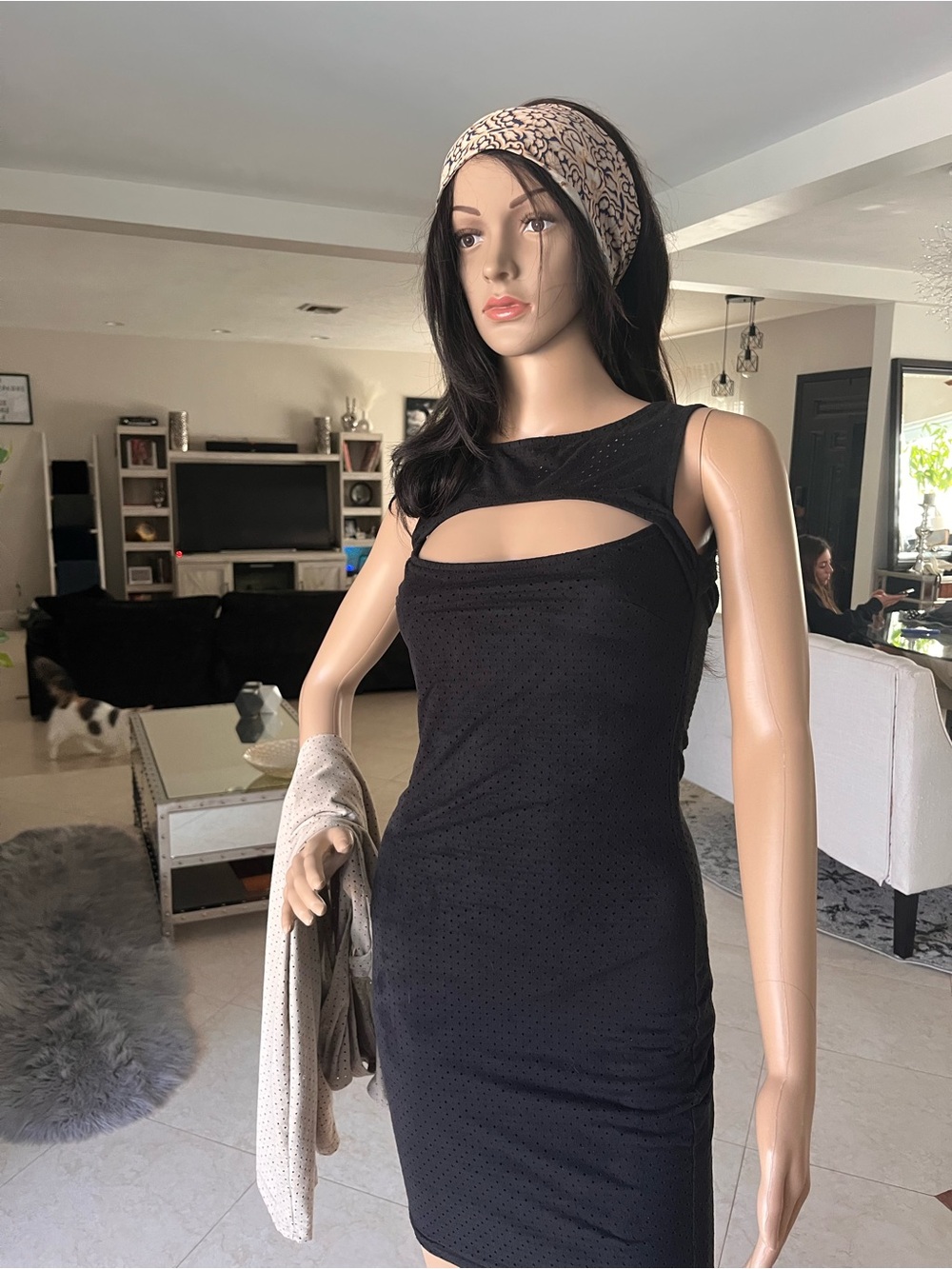 Black Mini Dress with Chest Cutout LOT OF 2 sz small